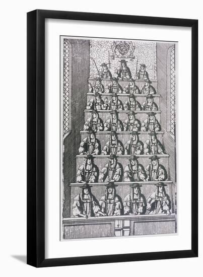 View of the Lord Mayor and Court of Aldermen, Depicted in 1681, (C195)-null-Framed Giclee Print