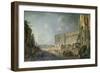 View of the Louvre, C1743-1807-Pierre Antoine De Machy-Framed Giclee Print