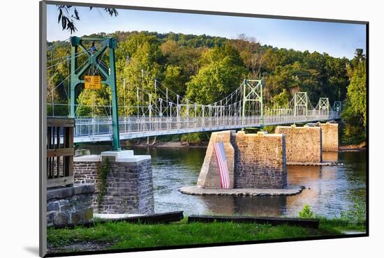 View of the Lumberville-Raven Rock Bridge, Pennsylvania-George Oze-Mounted Photographic Print