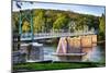 View of the Lumberville-Raven Rock Bridge, Pennsylvania-George Oze-Mounted Photographic Print