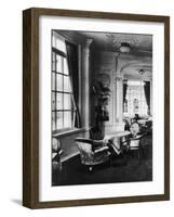 View of the Luxurious Reading Room Onboard the Titanic-null-Framed Photographic Print