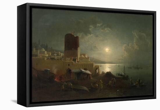 View of the Maiden Tower in Baku-Paul von Franken-Framed Stretched Canvas