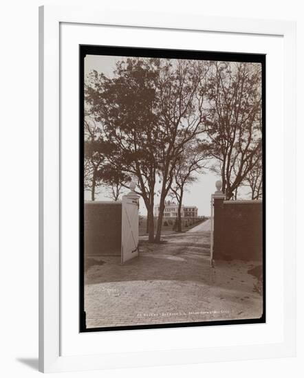 View of the Main House from the Stable Gates, on F.G. Bourne's Estate at Oa-Byron Company-Framed Giclee Print