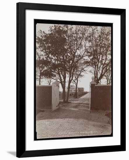 View of the Main House from the Stable Gates, on F.G. Bourne's Estate at Oa-Byron Company-Framed Giclee Print