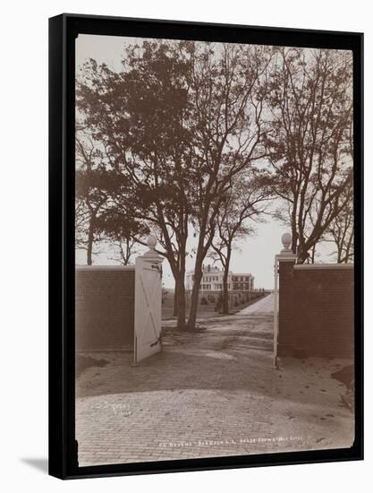 View of the Main House from the Stable Gates, on F.G. Bourne's Estate at Oa-Byron Company-Framed Stretched Canvas