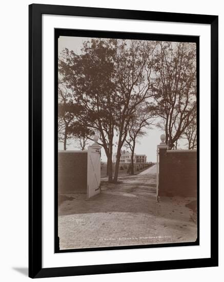 View of the Main House from the Stable Gates, on F.G. Bourne's Estate at Oa-Byron Company-Framed Giclee Print