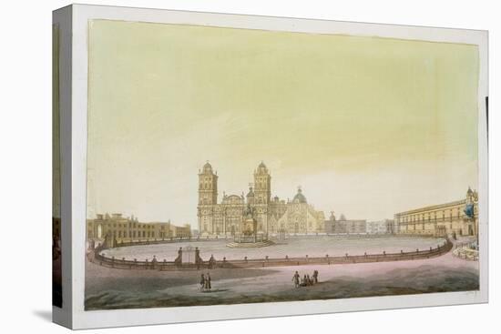 View of the Main Square in Mexico City-Tommaso Castellini-Stretched Canvas