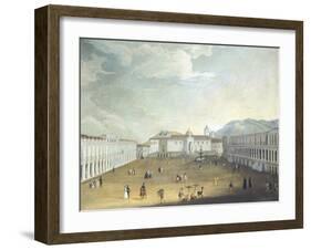 View of the Main Square of Quito, 1843-Apollonius Anian-Framed Giclee Print