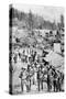 View of the Main Street, Deadwood, Dakota Territory, 1877-null-Stretched Canvas