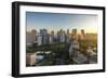 View of the Makati District in Manila at Sunrise, Philippines, Southeast Asia, Asia-Andrew Sproule-Framed Photographic Print