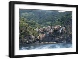 View of the Manarola, Riomaggiore, La Spezia, Liguria, Italy-null-Framed Photographic Print