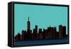 View of the Manhattan in the Pop Art Style. New York-Finlandi-Framed Stretched Canvas