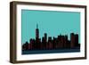 View of the Manhattan in the Pop Art Style. New York-Finlandi-Framed Art Print