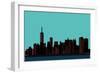 View of the Manhattan in the Pop Art Style. New York-Finlandi-Framed Art Print