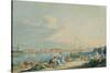 View of the Marble Palace and the North Side of the Peter and Paul Fortress, St. Petersburg-Christian Gottlob Hammer-Stretched Canvas