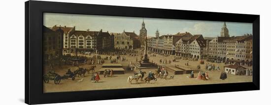 View of the Marienplatz, Munich, ca. 1750 (Detail)-Joseph Stephan-Framed Giclee Print