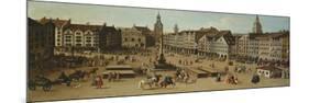 View of the Marienplatz, Munich, ca. 1750 (Detail)-Joseph Stephan-Mounted Giclee Print