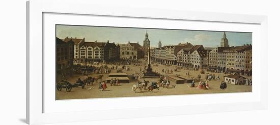 View of the Marienplatz, Munich, ca. 1750 (Detail)-Joseph Stephan-Framed Giclee Print