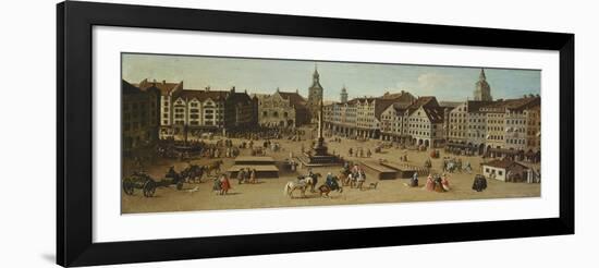 View of the Marienplatz, Munich, ca. 1750 (Detail)-Joseph Stephan-Framed Giclee Print