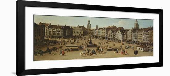 View of the Marienplatz, Munich, ca. 1750 (Detail)-Joseph Stephan-Framed Giclee Print