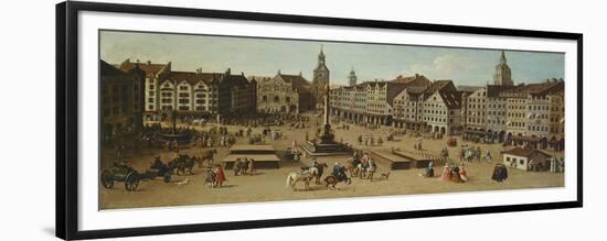 View of the Marienplatz, Munich, ca. 1750 (Detail)-Joseph Stephan-Framed Giclee Print