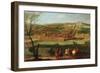View of the Marly Machine and the Aqueduct at Louveciennes, 1722-Pierre-Denis Martin-Framed Giclee Print