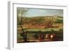 View of the Marly Machine and the Aqueduct at Louveciennes, 1722-Pierre-Denis Martin-Framed Giclee Print