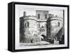 View of the Martin Tower, Tower of London, C1800-null-Framed Stretched Canvas