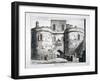 View of the Martin Tower, Tower of London, C1800-null-Framed Giclee Print