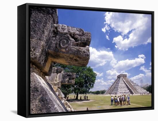 View of the Mayan site of Chichen Itza, Yucatan, Mexico-Greg Johnston-Framed Stretched Canvas