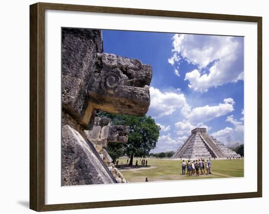 View of the Mayan site of Chichen Itza, Yucatan, Mexico-Greg Johnston-Framed Photographic Print