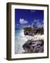 View of the Mayan site of Tulum, Yucatan, Mexico-Greg Johnston-Framed Photographic Print