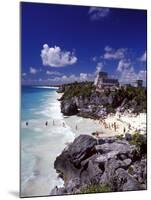 View of the Mayan site of Tulum, Yucatan, Mexico-Greg Johnston-Mounted Photographic Print