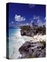 View of the Mayan site of Tulum, Yucatan, Mexico-Greg Johnston-Stretched Canvas