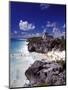 View of the Mayan site of Tulum, Yucatan, Mexico-Greg Johnston-Mounted Photographic Print