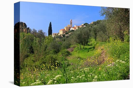 View of the Medieval Old Town of Cervo, Province of Imperia, Liguria, Italy-null-Stretched Canvas