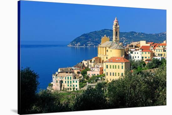 View of the Medieval Old Town of Cervo, Province of Imperia, Liguria, Italy-null-Stretched Canvas