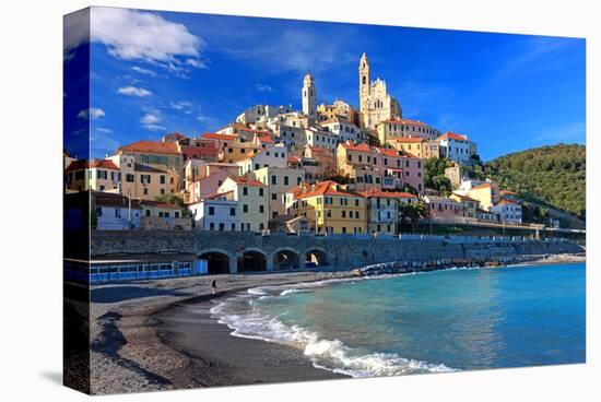 View of the Medieval Old Town of Cervo, Province of Imperia, Liguria, Italy-null-Stretched Canvas