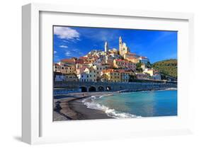 View of the Medieval Old Town of Cervo, Province of Imperia, Liguria, Italy-null-Framed Art Print