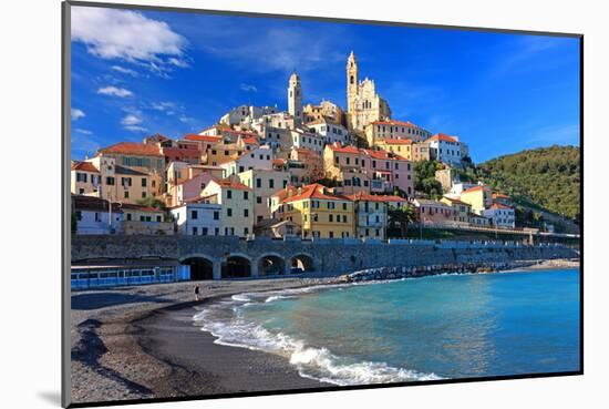 View of the Medieval Old Town of Cervo, Province of Imperia, Liguria, Italy-null-Mounted Art Print