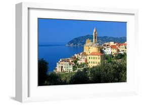 View of the Medieval Old Town of Cervo, Province of Imperia, Liguria, Italy-null-Framed Art Print