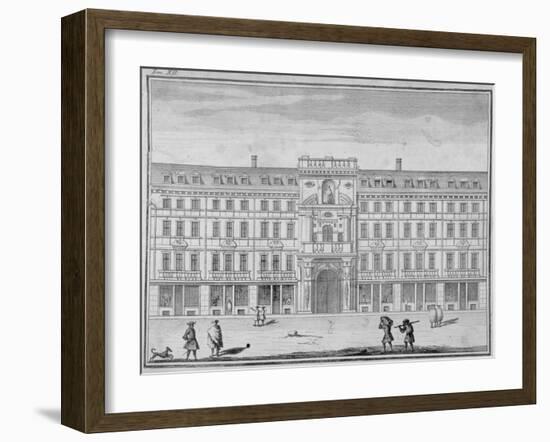 View of the Mercers' Company Hall and Chapel, Cheapside, City of London, 1690-null-Framed Giclee Print