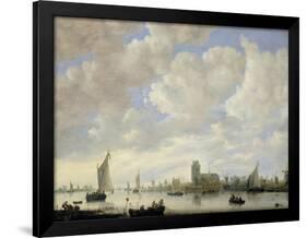 View of the Merwede at Dordrecht, c.1660-Jeronimus van Diest-Framed Giclee Print