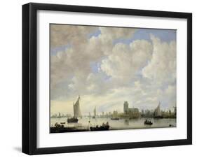 View of the Merwede at Dordrecht, c.1660-Jeronimus van Diest-Framed Giclee Print