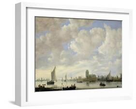 View of the Merwede at Dordrecht, c.1660-Jeronimus van Diest-Framed Giclee Print