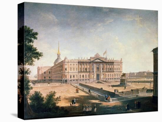 View of the Michael Palace and the Connetable Square, St Petersburg, C1800-Fyodor Yakovlevich Alexeev-Stretched Canvas