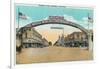 View of the Modesto Welcoming Arch - Modesto, CA-Lantern Press-Framed Art Print