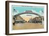 View of the Modesto Welcoming Arch - Modesto, CA-Lantern Press-Framed Art Print