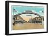 View of the Modesto Welcoming Arch - Modesto, CA-Lantern Press-Framed Art Print