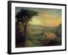 View of the Mohawk Near Little Falls, 1854-Mannevillette Elihu Dearing Brown-Framed Giclee Print